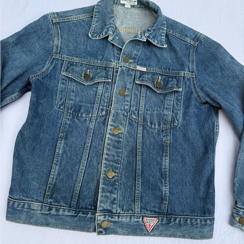 Vintage 90s Guess Georges Marciano Denim Jean Trucker Jacket M